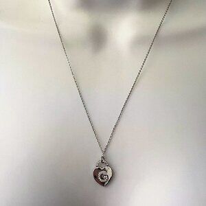 NEW HEART INITIAL "G" PENDANT NECKLACE